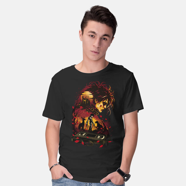 The Boy With Scissors Hand-Mens-Basic-Tee-hypertwenty