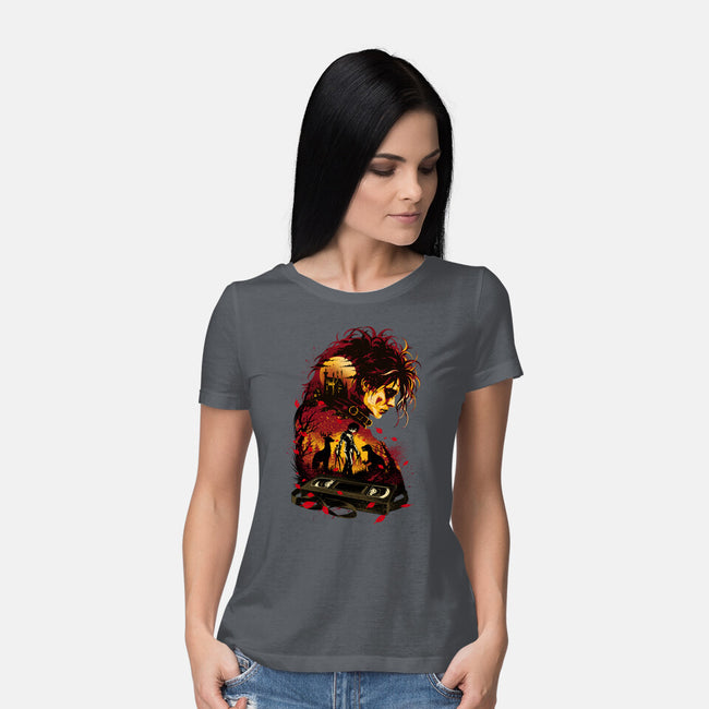The Boy With Scissors Hand-Womens-Basic-Tee-hypertwenty