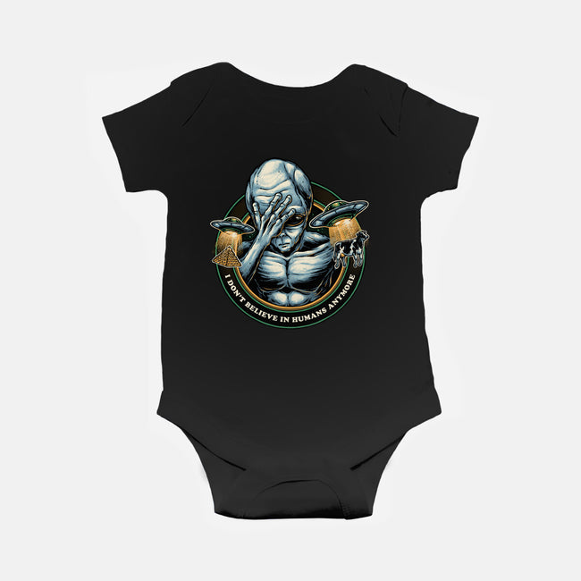 I Don't Believe In Humans Anymore-Baby-Basic-Onesie-glitchygorilla