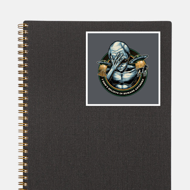 I Don't Believe In Humans Anymore-None-Glossy-Sticker-glitchygorilla