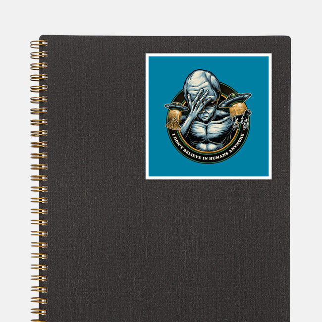 I Don't Believe In Humans Anymore-None-Glossy-Sticker-glitchygorilla