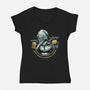 I Don't Believe In Humans Anymore-Womens-V-Neck-Tee-glitchygorilla
