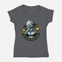I Don't Believe In Humans Anymore-Womens-V-Neck-Tee-glitchygorilla
