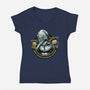 I Don't Believe In Humans Anymore-Womens-V-Neck-Tee-glitchygorilla