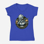 I Don't Believe In Humans Anymore-Womens-V-Neck-Tee-glitchygorilla