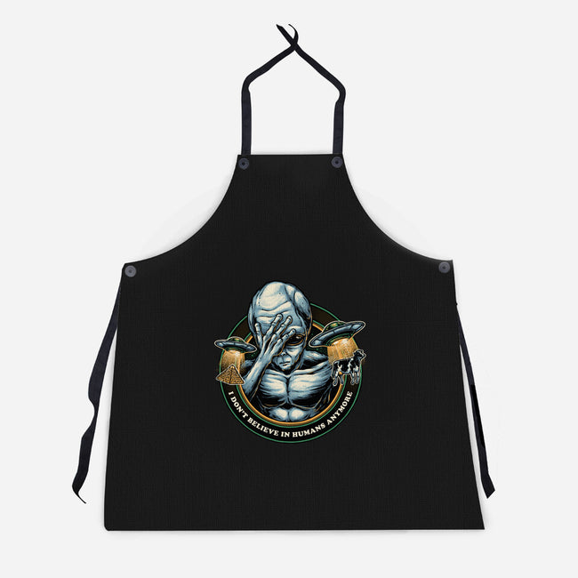 I Don't Believe In Humans Anymore-Unisex-Kitchen-Apron-glitchygorilla