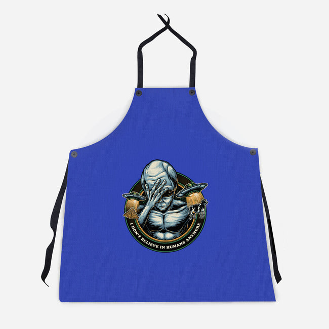I Don't Believe In Humans Anymore-Unisex-Kitchen-Apron-glitchygorilla