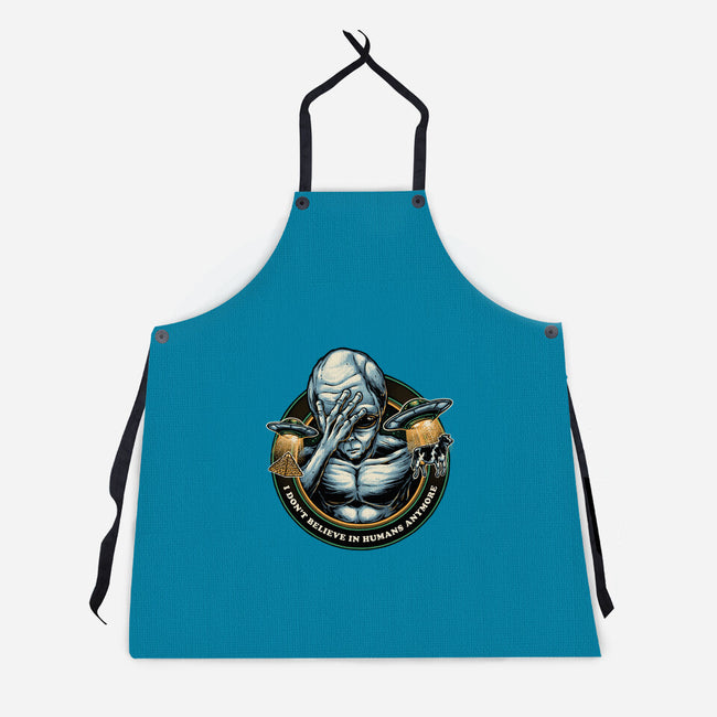 I Don't Believe In Humans Anymore-Unisex-Kitchen-Apron-glitchygorilla