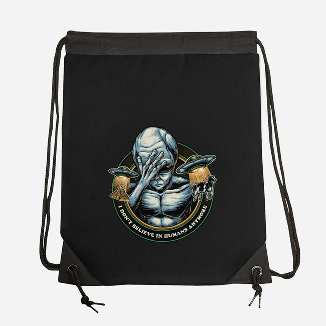 I Don't Believe In Humans Anymore-None-Drawstring-Bag-glitchygorilla