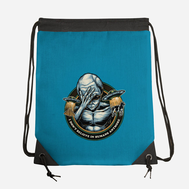 I Don't Believe In Humans Anymore-None-Drawstring-Bag-glitchygorilla