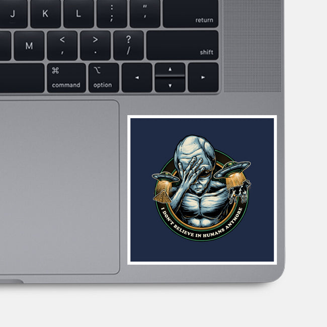 I Don't Believe In Humans Anymore-None-Glossy-Sticker-glitchygorilla