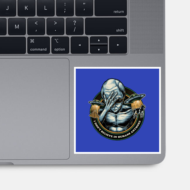 I Don't Believe In Humans Anymore-None-Glossy-Sticker-glitchygorilla
