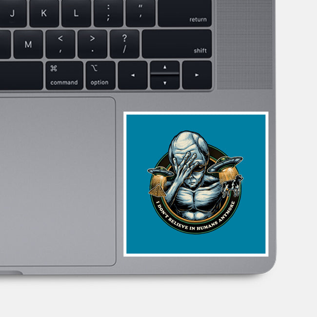 I Don't Believe In Humans Anymore-None-Glossy-Sticker-glitchygorilla