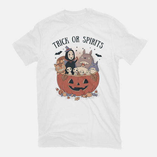 Trick Or Spirits-Womens-Fitted-Tee-GODZILLARGE