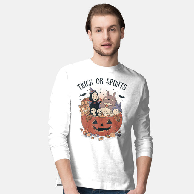 Trick Or Spirits-Mens-Long Sleeved-Tee-GODZILLARGE