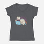 Professional Haunter-Womens-V-Neck-Tee-Freecheese