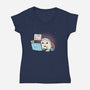 Professional Haunter-Womens-V-Neck-Tee-Freecheese