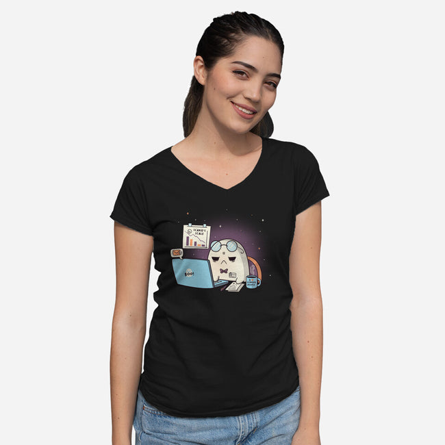 Professional Haunter-Womens-V-Neck-Tee-Freecheese