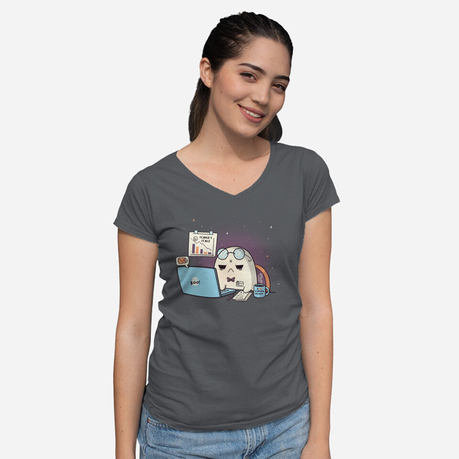 Professional Haunter-Womens-V-Neck-Tee-Freecheese