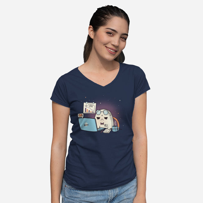 Professional Haunter-Womens-V-Neck-Tee-Freecheese