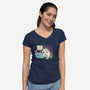 Professional Haunter-Womens-V-Neck-Tee-Freecheese