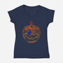 Halloween's Delivery Service-Womens-V-Neck-Tee-kharmazero