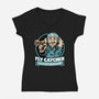 Karate Fly Catcher Champion-Womens-V-Neck-Tee-Studio Mootant