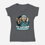 Karate Fly Catcher Champion-Womens-V-Neck-Tee-Studio Mootant