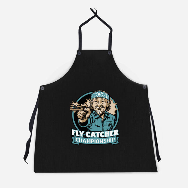 Karate Fly Catcher Champion-Unisex-Kitchen-Apron-Studio Mootant