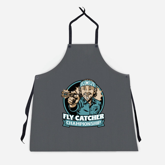 Karate Fly Catcher Champion-Unisex-Kitchen-Apron-Studio Mootant