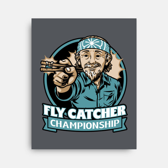 Karate Fly Catcher Champion-None-Stretched-Canvas-Studio Mootant
