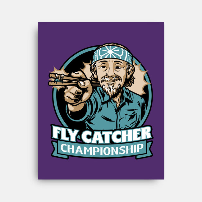 Karate Fly Catcher Champion-None-Stretched-Canvas-Studio Mootant