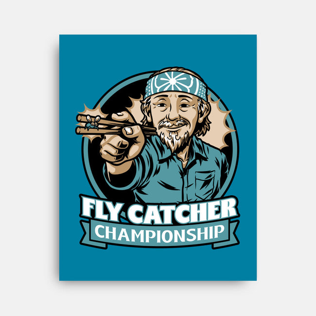 Karate Fly Catcher Champion-None-Stretched-Canvas-Studio Mootant