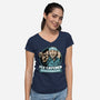 Karate Fly Catcher Champion-Womens-V-Neck-Tee-Studio Mootant