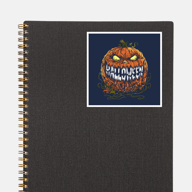Scary Pumpkin-None-Glossy-Sticker-zascanauta