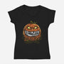 Scary Pumpkin-Womens-V-Neck-Tee-zascanauta