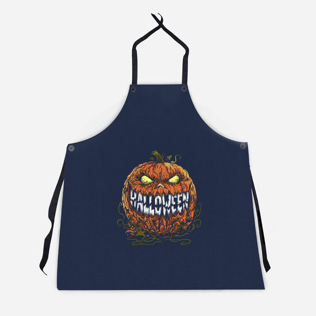 Scary Pumpkin-Unisex-Kitchen-Apron-zascanauta