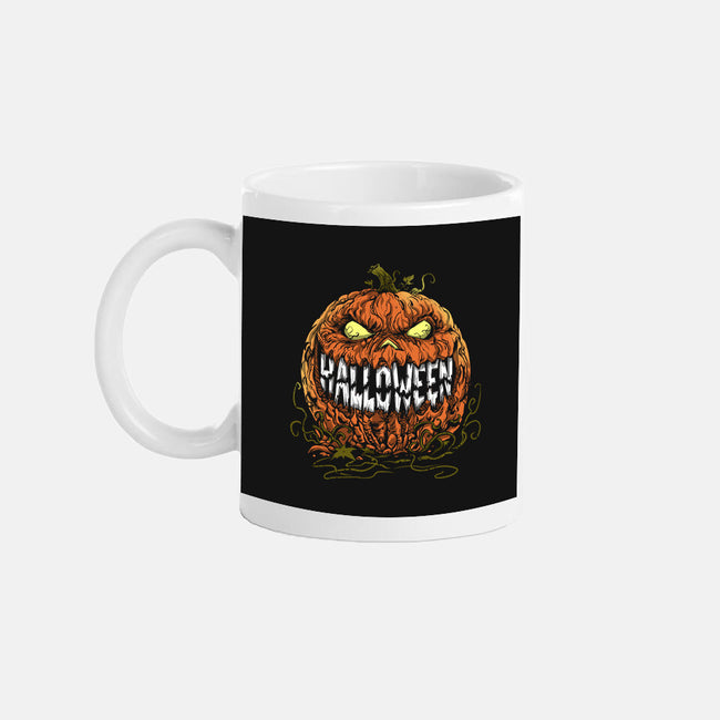 Scary Pumpkin-None-Mug-Drinkware-zascanauta