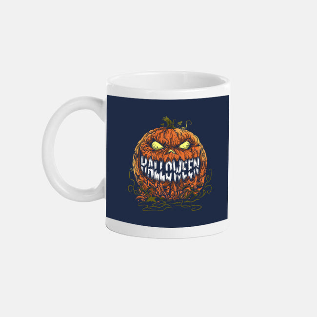 Scary Pumpkin-None-Mug-Drinkware-zascanauta