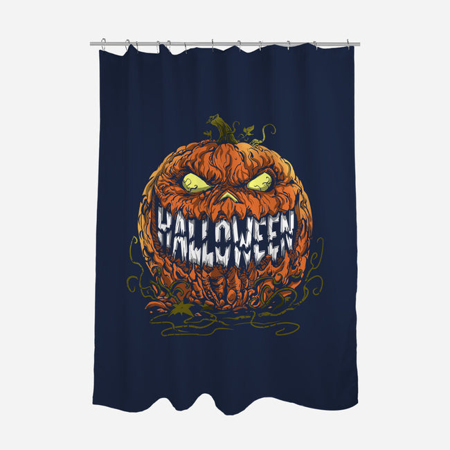 Scary Pumpkin-None-Polyester-Shower Curtain-zascanauta