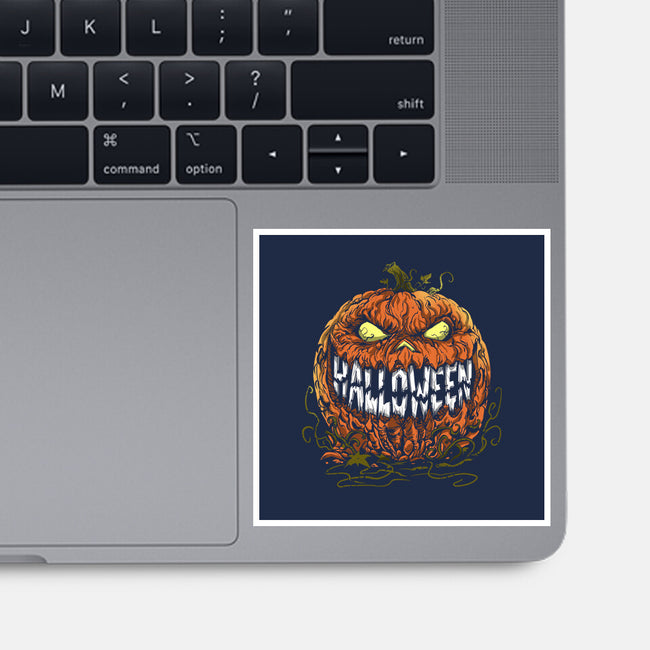 Scary Pumpkin-None-Glossy-Sticker-zascanauta