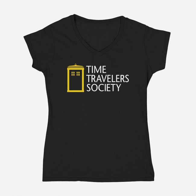 Exploring Space And Time-Womens-V-Neck-Tee-sebasebi