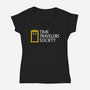 Exploring Space And Time-Womens-V-Neck-Tee-sebasebi