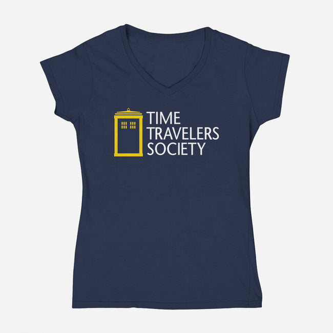 Exploring Space And Time-Womens-V-Neck-Tee-sebasebi