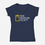 Exploring Space And Time-Womens-V-Neck-Tee-sebasebi