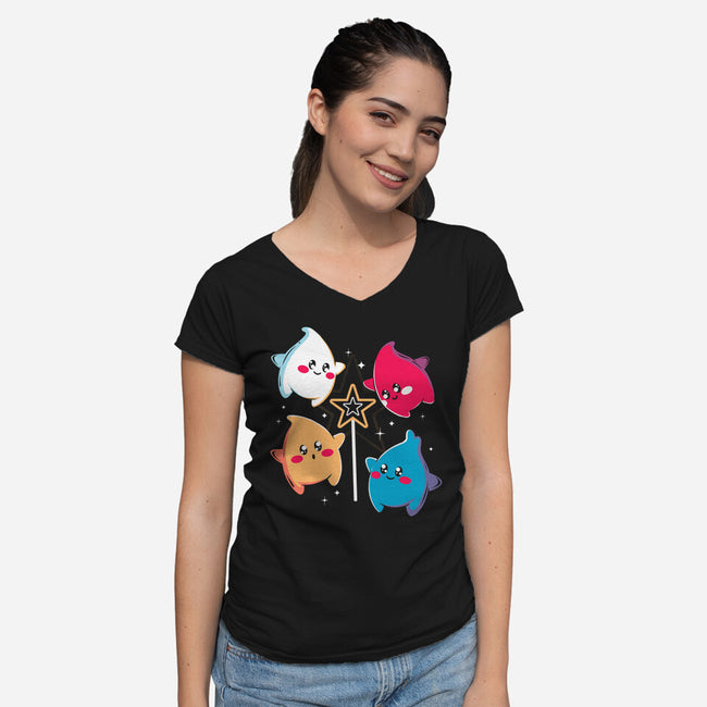 Little Star-Womens-V-Neck-Tee-Eoli Studio