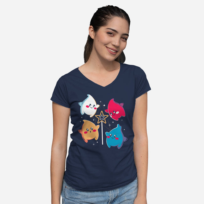 Little Star-Womens-V-Neck-Tee-Eoli Studio