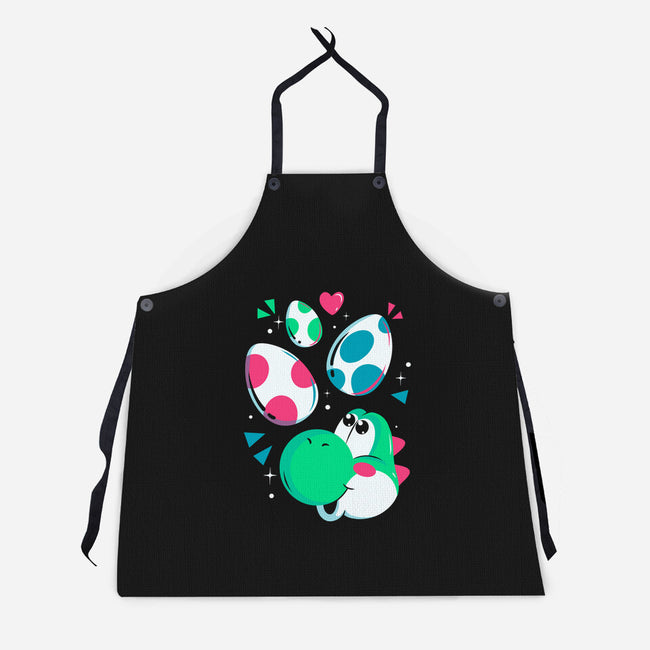 Dinos On The Way-Unisex-Kitchen-Apron-Eoli Studio
