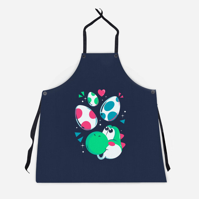 Dinos On The Way-Unisex-Kitchen-Apron-Eoli Studio