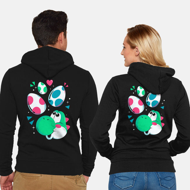 Dinos On The Way-Unisex-Zip-Up-Sweatshirt-Eoli Studio